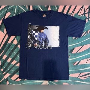 Vintage 2002 Hanes Beefy Garth Brooks Why I Ain’t Running Tour Tshirt Merch